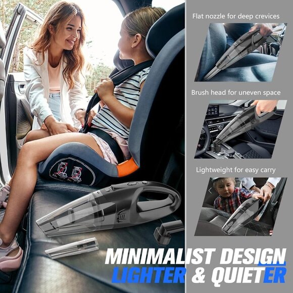 Handheld Vacuum Cordless Rechargeable, LED Light, 1.65 Pounds Car Vacuums - Picture 6 of 7